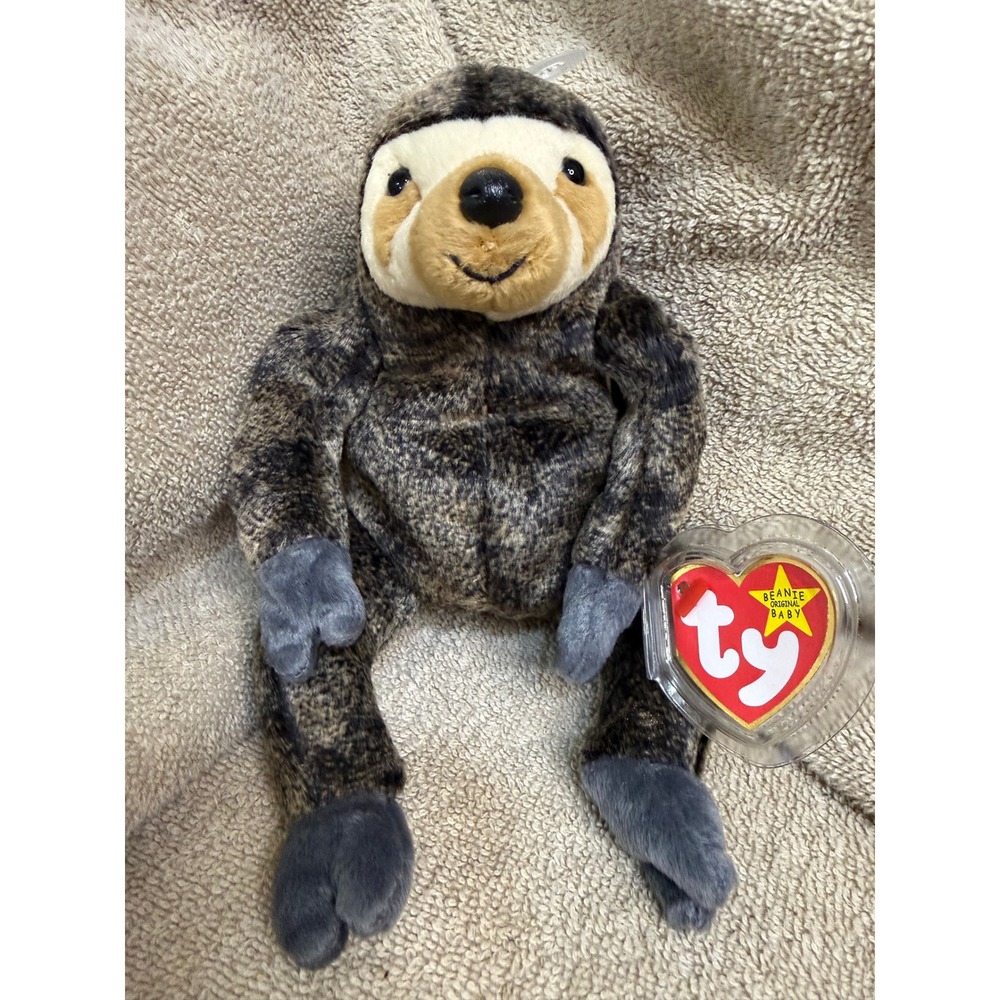 Ty Beanie Baby Slowpoke Sloth Unisex OS Brown New With Tags 1999 Plush Toy